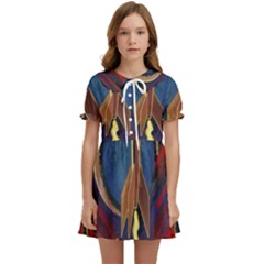 Rocket Painting Kids  Sweet Collar Dress