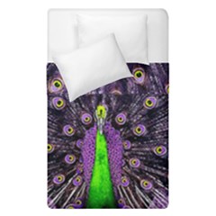 Peacock Bird Color Duvet Cover Double Side (single Size) by Cendanart