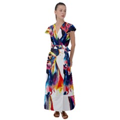 Pngegg (23) Flutter Sleeve Maxi Dress by saad11