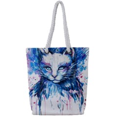 Cat Full Print Rope Handle Tote (small) by saad11