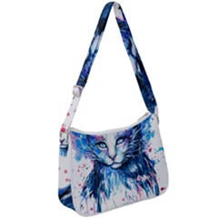 Cat Zip Up Shoulder Bag