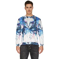 Cat Men s Fleece Sweatshirt by saad11