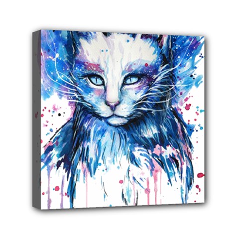 Cat Mini Canvas 6  X 6  (stretched)