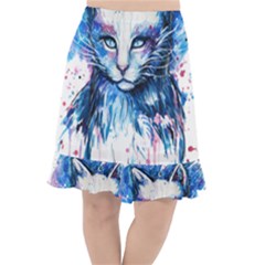 Cat Fishtail Chiffon Skirt
