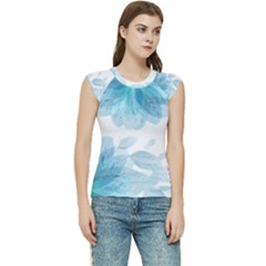 Blue-flower Women s Raglan Cap Sleeve T-shirt by saad11