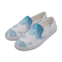 Blue-flower Women s Canvas Slip Ons by saad11