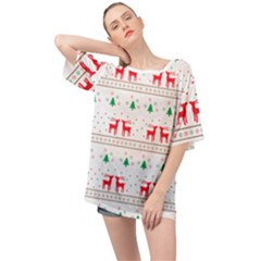 Christmas Oversized Chiffon Top by saad11