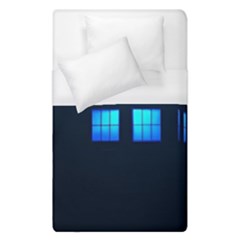 Blue Tardis Doctor Who Police Call Box Duvet Cover (single Size) by Cendanart