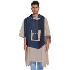 Tardis Doctor Who Minimal Minimalism Men s Hooded Rain Ponchos by Cendanart