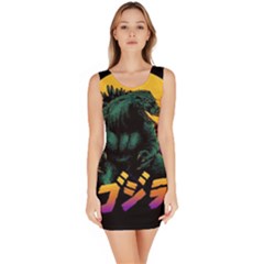 Godzilla Retrowave Bodycon Dress