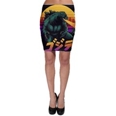 Godzilla Retrowave Bodycon Skirt