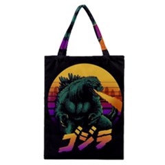 Godzilla Retrowave Classic Tote Bag