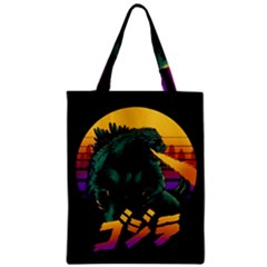 Godzilla Retrowave Zipper Classic Tote Bag