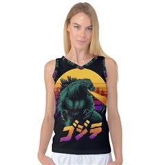Godzilla Retrowave Women s Basketball Tank Top