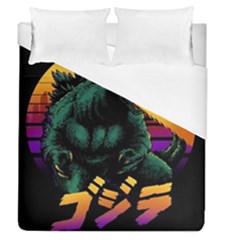 Godzilla Retrowave Duvet Cover (Queen Size)