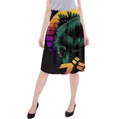 Godzilla Retrowave Midi Beach Skirt