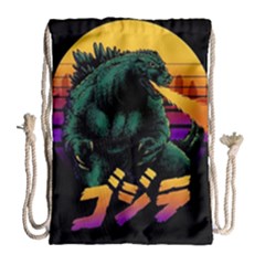 Godzilla Retrowave Drawstring Bag (Large)