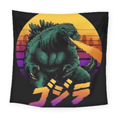 Godzilla Retrowave Square Tapestry (Large)