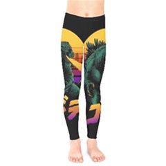 Godzilla Retrowave Kids  Leggings