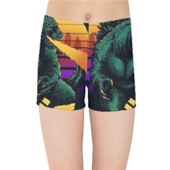 Godzilla Retrowave Kids  Sports Shorts