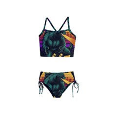 Godzilla Retrowave Girls  Tankini Swimsuit