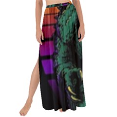 Godzilla Retrowave Maxi Chiffon Tie-up Sarong