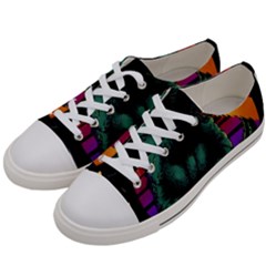 Godzilla Retrowave Women s Low Top Canvas Sneakers