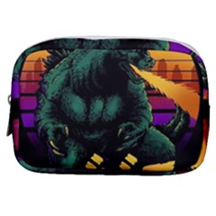 Godzilla Retrowave Make Up Pouch (small) by Cendanart