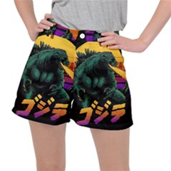 Godzilla Retrowave Women s Ripstop Shorts