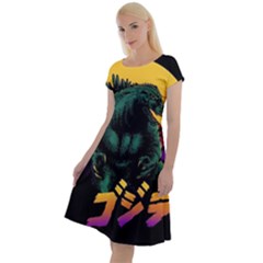 Godzilla Retrowave Classic Short Sleeve Dress