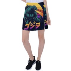 Godzilla Retrowave Tennis Skirt
