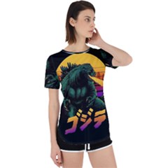 Godzilla Retrowave Perpetual Short Sleeve T-Shirt