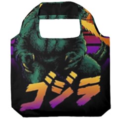 Godzilla Retrowave Foldable Grocery Recycle Bag