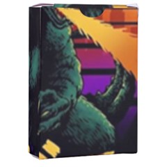 Godzilla Retrowave Playing Cards Single Design (Rectangle) with Custom Box