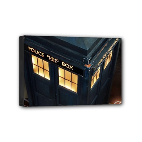 Tardis Bbc Doctor Who Dr Who Mini Canvas 6  X 4  (stretched) by Cendanart