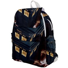 Tardis Bbc Doctor Who Dr Who Top Flap Backpack by Cendanart