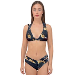 Tardis Bbc Doctor Who Dr Who Double Strap Halter Bikini Set by Cendanart