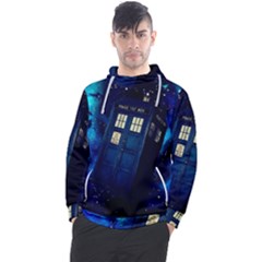 Tardis Doctor Who Space Galaxy Men s Pullover Hoodie by Cendanart