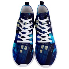 Tardis Doctor Who Space Galaxy Men s Lightweight High Top Sneakers by Cendanart