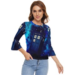 Tardis Doctor Who Space Galaxy Bell Sleeve Top