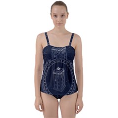 Doctor Who Bbc Tardis Twist Front Tankini Set by Cendanart