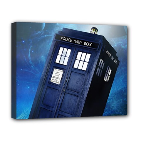 Tardis Doctor Who Space Blue Deluxe Canvas 20  x 16  (Stretched)