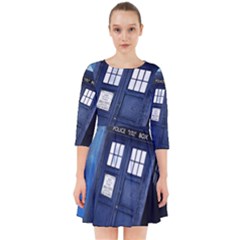 Tardis Doctor Who Space Blue Smock Dress