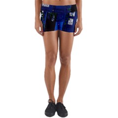 Stuck Tardis Beach Doctor Who Police Box Sci-fi Yoga Shorts