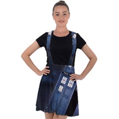 Tardis Doctor Who Planet Velvet Suspender Skater Skirt by Cendanart