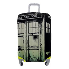 Doctor Who Tardis Luggage Cover (small) by Cendanart