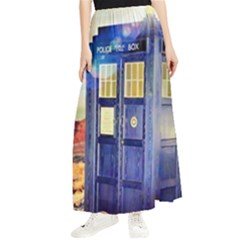 Tardis Wilderness Doctor Who Maxi Chiffon Skirt by Cendanart