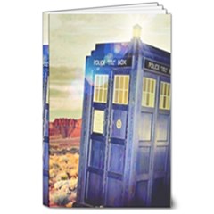 Tardis Wilderness Doctor Who 8  X 10  Softcover Notebook by Cendanart