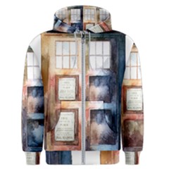 Tardis Doctor Who Men s Zipper Hoodie by Cendanart