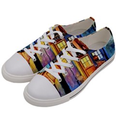 Tardis Doctor Who Paint Painting Men s Low Top Canvas Sneakers by Cendanart